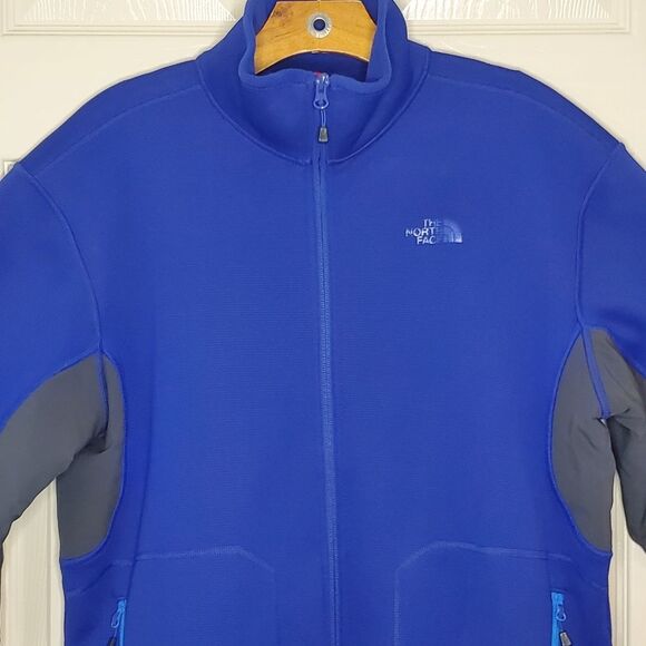 Mens The North Face Blue and Gray Full Zip Jacket Size L - Picture 2 of 11